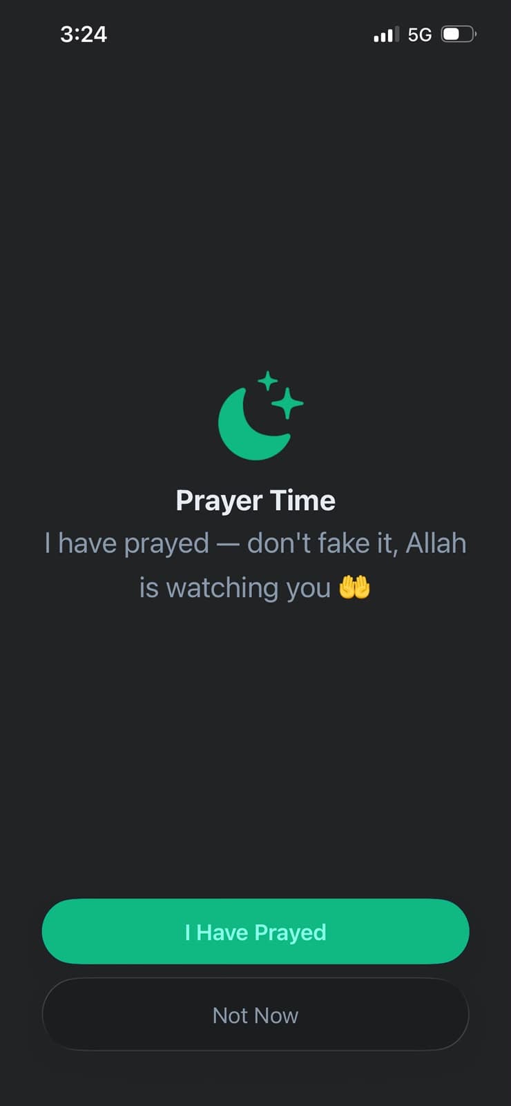 Prayer Lock app blocker screen